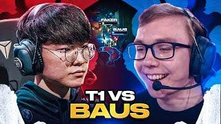 Baus pro maçta T1’a karşı oynuyor | Faker vs Baus