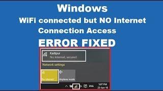 How to fix WiFi connected but no internet connection access