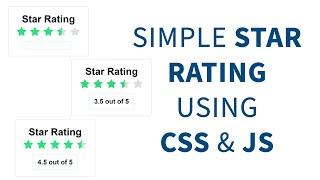 Simple Star Rating By Radio Buttons Using CSS & JS | database ready