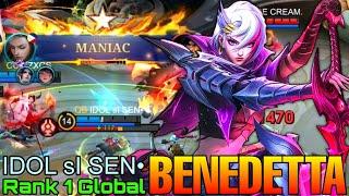 MANIAC Benedetta Deadly Monster - Top 1 Global Benedetta by IDOL sI SEN• - Mobile Legends