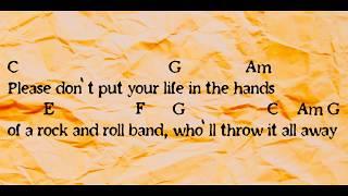 Oasis don't look back in anger chord