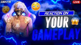 Reactions On Your Gameplay1v1 ,1v4 , 2v4 FREE FIRE LIVE TELUGU️