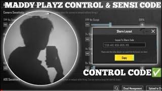 (2023) Maddy playz sensitivity and control code | 2.8 update sensitivity and code PUBG and bgmi 