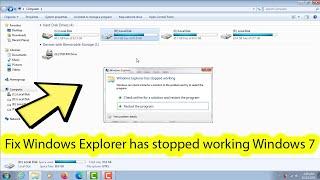 Fix Windows explorer has stopped working black screen windows 7