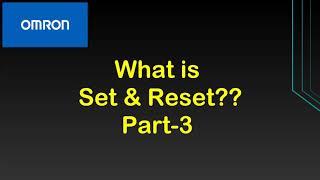 PLC Basic Part 3 #set #reset #omron plc set reset