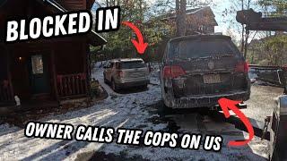 Illegal Parker Tells Police We Refused To Give The Vehicle Back To Them | Plus More Snow Winching