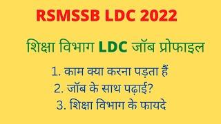 education department ldc job profile and salary | rsmssb ldc 2022 | shiksha vibhag ldc job profile