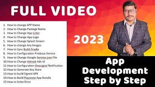 How to Create/Reskin App in Android Studio in 2023 || Full Complete Video || in Hindi