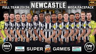 NEWCASTLE Facepack PES 2021 Full Team Season 23/24 ( SIDER ◆ CPK )  أوجه لاعبى نيوكاسل موسم 23/24