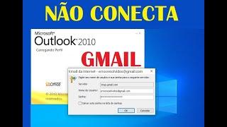 OUTLOOK NÃO ABRE COM E-MAIL DO GMAIL - Application-specific password required