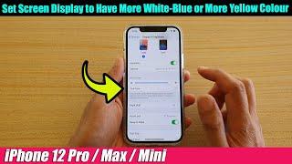 iPhone 12/12 Pro: How to Set Screen Display to Have More White-Blue or More Yellow Colour