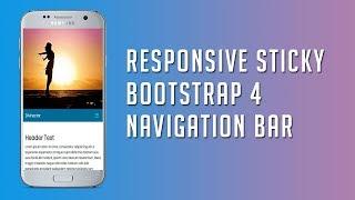 Responsive sticky Bootstrap 4 Navigation Bar | bootstrap 4 tutorial for beginners