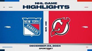 NHL Highlights | Rangers vs. Devils - December 23, 2024