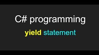 C# yield statement using IEnumerable of T