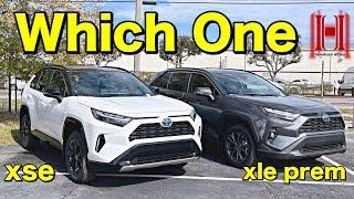 2024 Toyota Rav4 Hybrid XLE Premium vs Rav4 XSE Comparison :All Specs & Test Drive