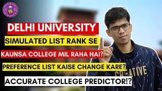 DU simulated list 2022 se college predict? Delhi University simulated list 2022 | DU cut off 2022|DU