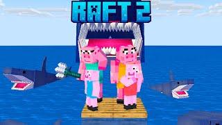 Peppa Pig Plays Minecraft, But There Is Only One RAFT Ep 2