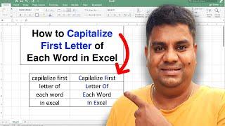 How to Capitalize First Letter of Each Word in Excel