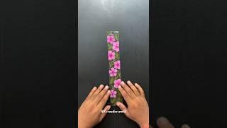 How to Make Beautiful Bookmark With Flowers #shorts #ytshorts #flowers #hkcreativeworld