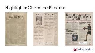 American Indian Newspapers: Exploring primary sources for the study of American Indian cultures