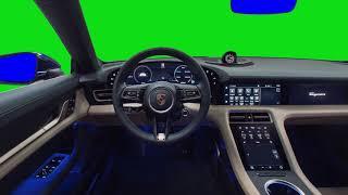 Driving Inside the Car. Chromakey Greenscreen - Porsche Macan