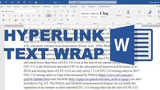 How to make a hyperlink split across lines in microsoft word