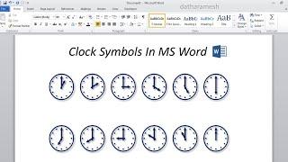 How to Insert Clock Symbols In MS Word