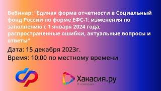 Единая форма отчетности в СФР по форме ЕФС-1: изменения с 01.01.24, распространенные ошибки