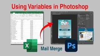Variable data, text and images Excel to Adobe Photoshop | Mail Merge | Nabin Shrestha
