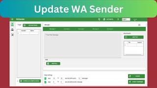 How to Update WA SENDER