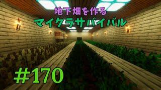 【マイクラサバイバル第170話】地下畑を作る
