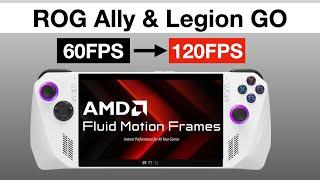 Massive FPS Boosts - AMD Fluid Motion Frames (AFMF) ROG Ally / Legion GO / 7840U - Guide