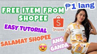 HOW To Get FREE ITEM From SHOPEE | TAGALOG TUTORIAL Kung Paano makakuha nang libreng item sa Shopee