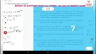 old papers review on law of perfect gases -part 2- telugu