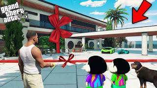 GTA 5 : Franklin Gifting Shinchan & Pinchan Their Dream House in GTA 5 ! (GTA 5 mods)