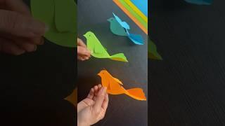 How to make paper birds | DIY paper bird craft #shorts #papercraft