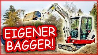 ERDARBEITEN mit EIGENEM BAGGER !!! | Takeuchi TB 225 | Home Build Solution