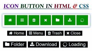 Icon Button HTML CSS || HTML CSS Button Design || HINDI || How to use Font Awesome Icons