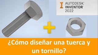 ️ Diseño de una tuerca y tornillo usando Autodesk Inventor