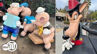 Playland's stolen 'Three Little Pigs' statues found during drug bust in Fresno, police say