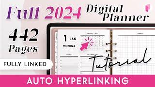 How to make a Full Digital Planner for 2024 - Hyperlinked