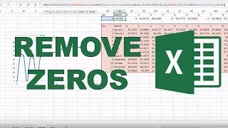 How to remove blank/ zero values from a graph in excel