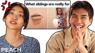 Koreans React to Memes Only Siblings Will Understand! | Peach Korea