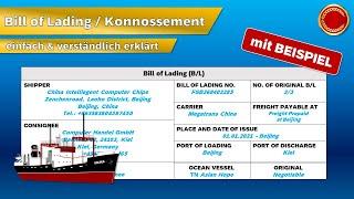 Konnossement / Bill of Lading - ‍ EINFACH ERKLÄRT ‍