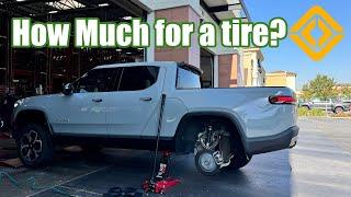 Rivian R1T tire repair and EVBase jack pucks
