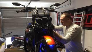 Ep.7 The “Black Widow” Build. 2018 Suzuki M109R. ! XKGlow Chrome App Lights Install!!