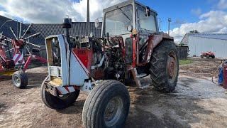 Trumpa apžvalga Massey Ferguson 595,Krones preso rotorius valgo tinkliuką