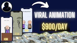 How to Create Viral Sticky Animation Videos That Everyone Loves ($900 a day)