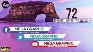 72 Social Media Lower Thirds - Download free After Effects Template + Tutorial