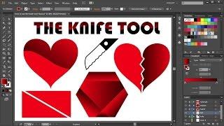 How to Cut a Shape in Adobe Illustrator - the Knife Tool